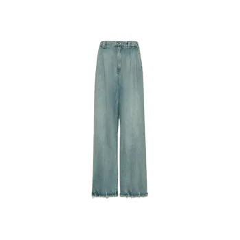 MM6 Maison Margiela Pleated Wide Leg Jeans 'Blue'