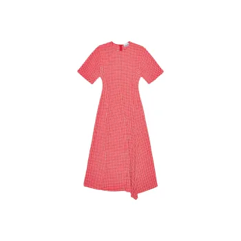 GANNI Short Sleeved Dress Women's Race Red