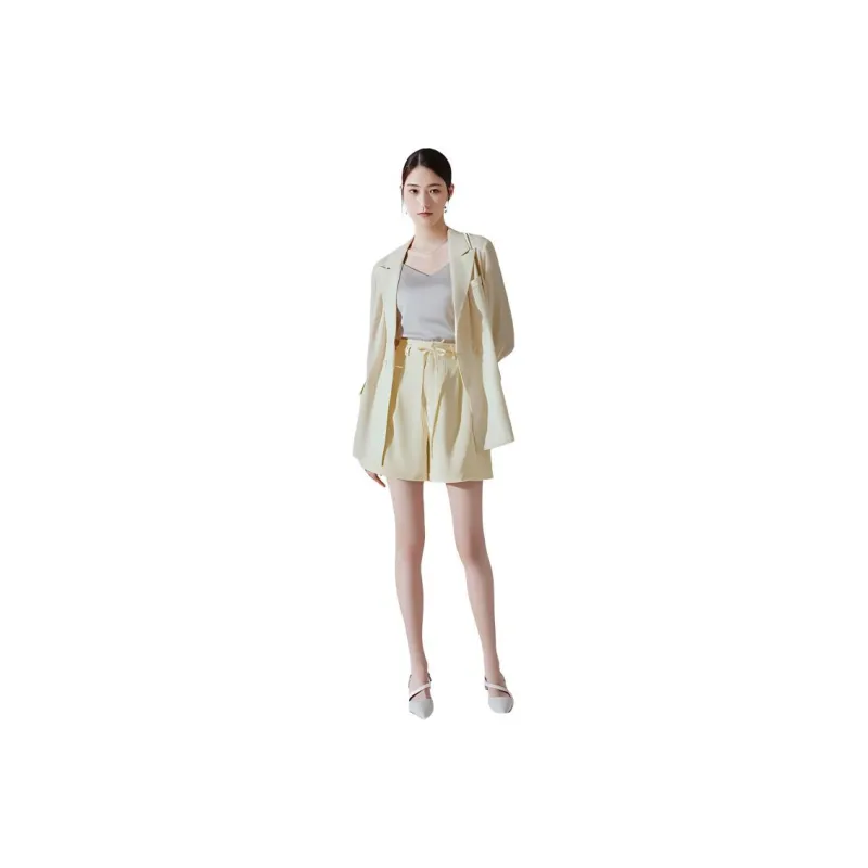 TKY SHOP Casual Suit Women's Light Yellow-0
