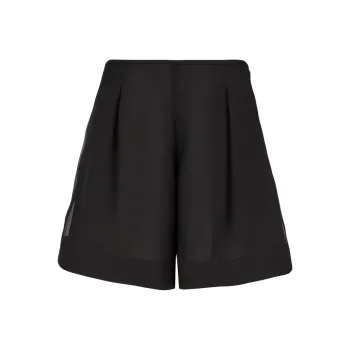 EMPORIO ARMANI Moon Capsule Collection Silk Organza Shorts With Godet Pleats