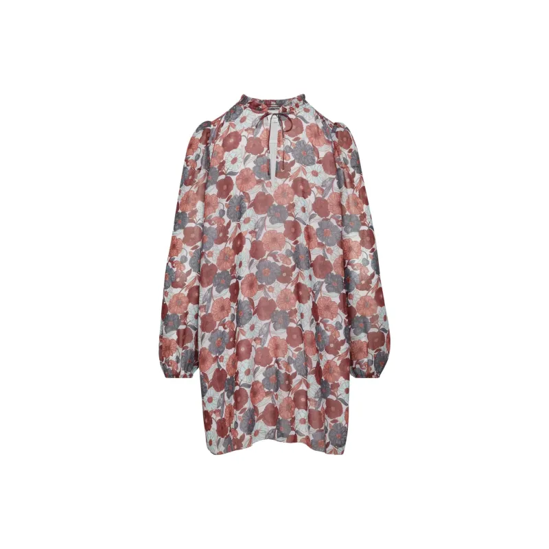 ARITZIA Wilfred Molly Mini Dress Long-Sleeved Dresses Women's Soft Iris Soft Terracotta-0