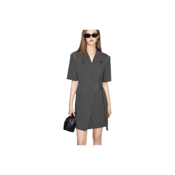 Bethine Short Sleeved Dress Women's Premium Gray