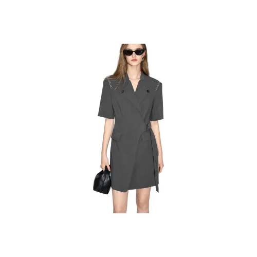 Bethine Short Sleeved Dress Women's Premium Gray