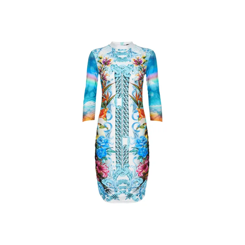 PHILIPP PLEIN Hawaii print Mini Dress-0