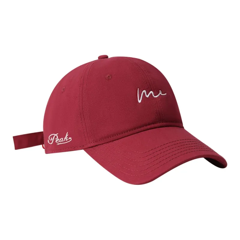 PEAK Polyester Baseball Caps Unisex White/Black/Gray/Khaki/Burgundy-8