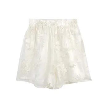 JK&JS Casual Shorts Women's Jade Butterfly White