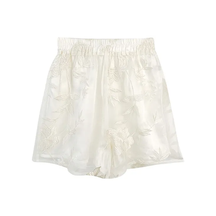 JK&JS Casual Shorts Women's Jade Butterfly White-0