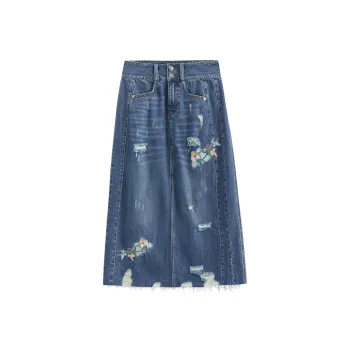 ONIARAI Denim Long Skirts Women's