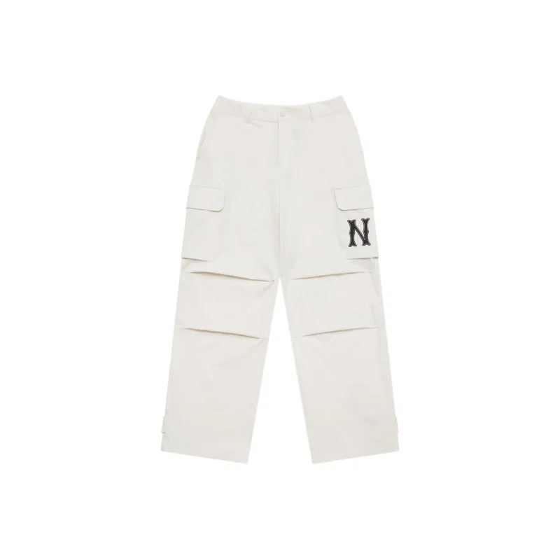MLB New York Yankees Cargo Pants Women's Cream White-0