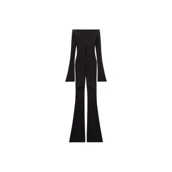 COURREGES Ellipse Zip up Crepe Jumpsuit