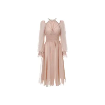 TAMMY TANGS Long Sleeved Dresses Women's Orange Pink