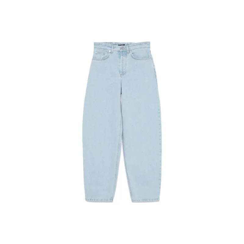 Mugler Lace up Wide Leg Jeans-0