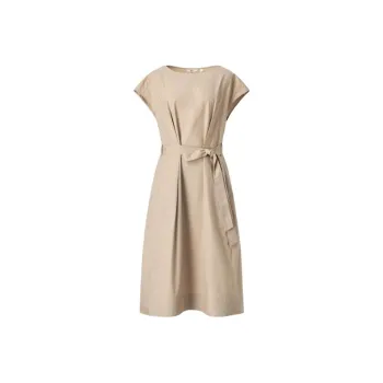 UNIQLO Short-Sleeved Dresses Women's Beige