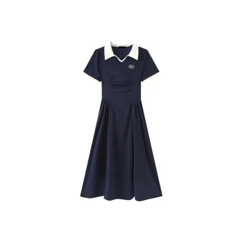 JOSR Short Sleeved Dresses Women's Dark Blue