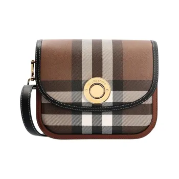 Burberry Elizabeth Sheepskin Shoulder Bag, Crossbody Bag Medium Size Women's Brown