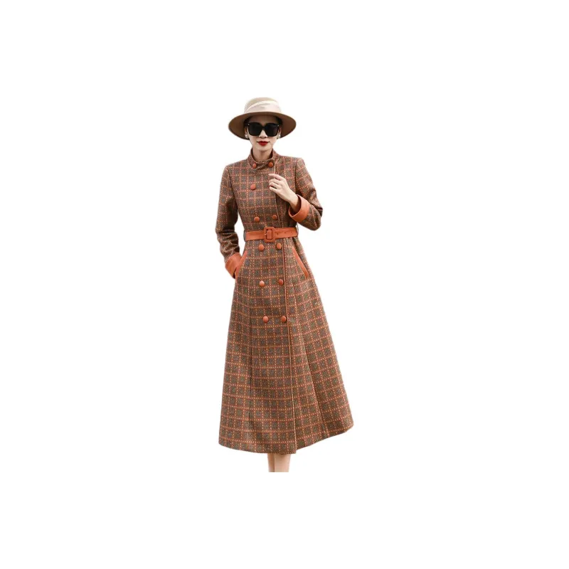 LANSEER Long-Sleeved Dresses Women's Orange-0