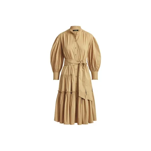 Polo Ralph Lauren Long-Sleeved Dresses Women's Beige