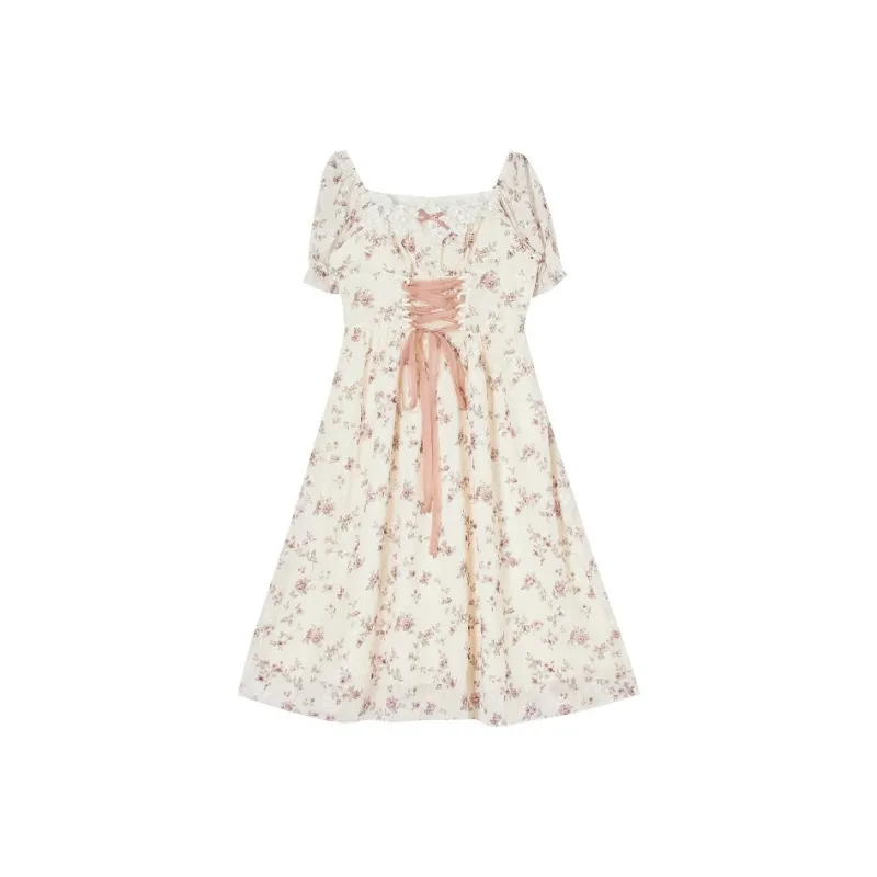 PLANE DRIFT Short Sleeved Dress Women's Fairy Pink-0