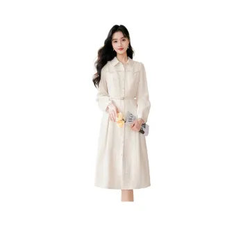 Like The Age Of Water 2025 Spring Long Sleeved Dress Women's Beige