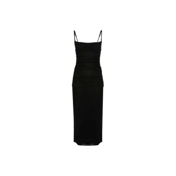 NANUSHKA Alexa Ruched Midi Dres