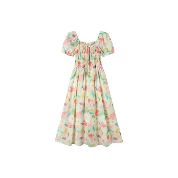 SYEEE WITH U Short Sleeved Dress Women's Multicolor Dress