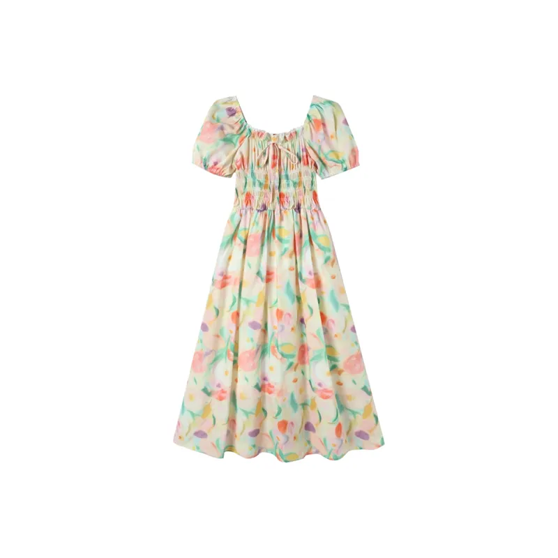 SYEEE WITH U Short Sleeved Dress Women's Multicolor Dress-0