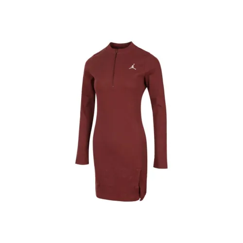 JORDAN Women's 1/2 Zip Long Sleeve Knit Dress