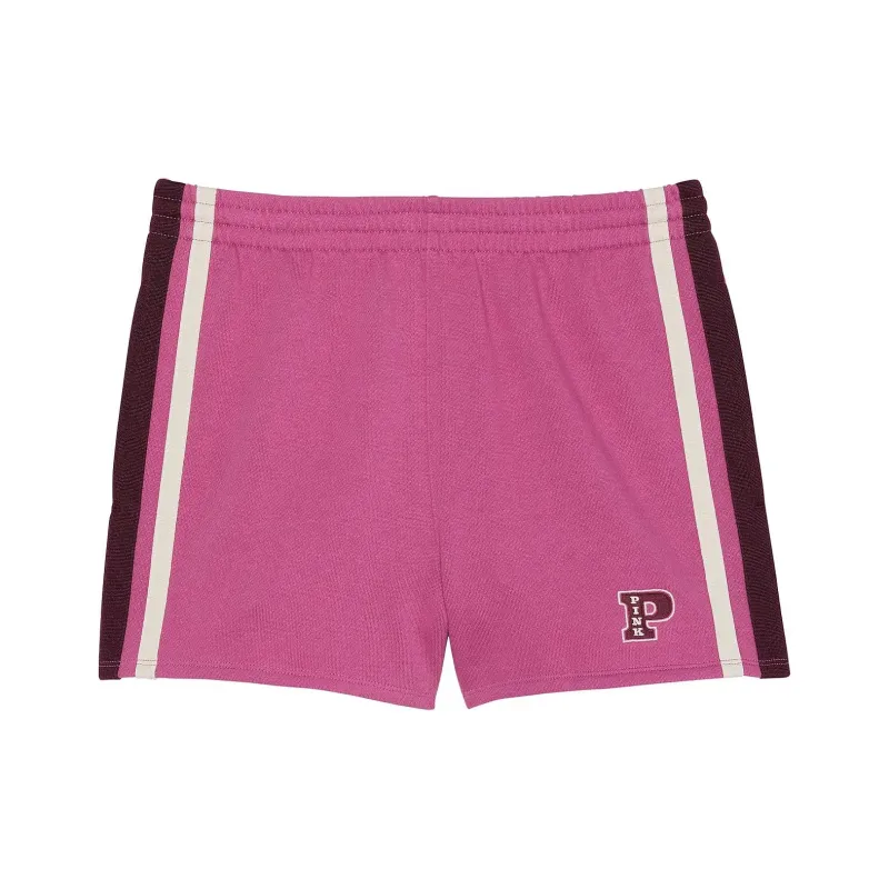 Victoria's Secret PINK Ivy Fleece Relaxed Shorts/Red Violet Casual Shorts Women's Red Purple-0