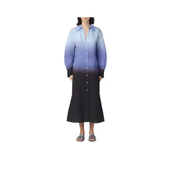 VINCE Long-Sleeved Dresses Women's Blue Black