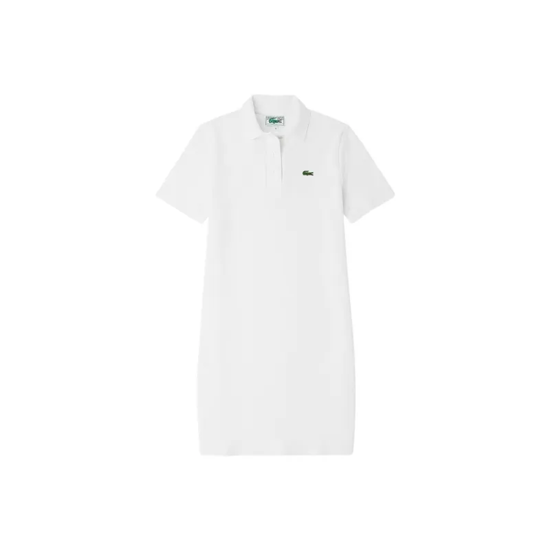 LACOSTE Short-Sleeved Dresses Women's White-0