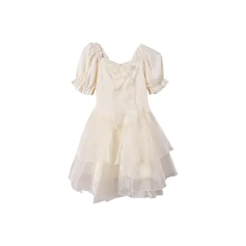 JOSR Short-Sleeved Dresses Women's Apricot