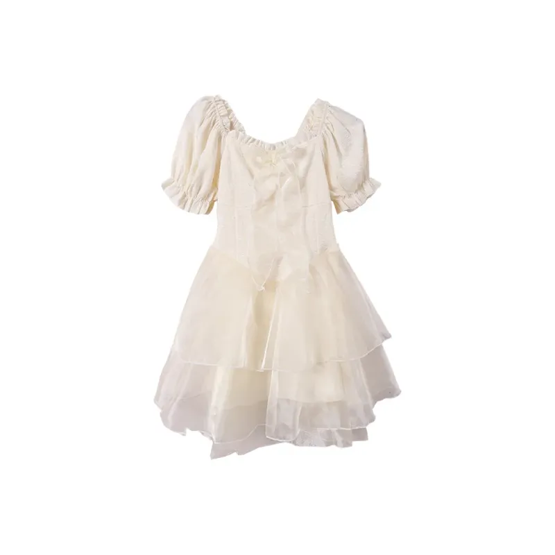 JOSR Short Sleeved Dresses Women's Apricot-0