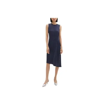 THEORY SS24 Sleeveless Dress Women's Deep Sea Blue