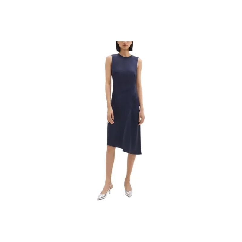 THEORY SS24 Sleeveless Dress Women's Deep Sea Blue-0