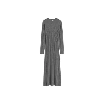 TOTEME Long Sleeved Ribbed Maxi Dress