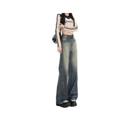 Mu Xiao Xin Jeans Women's Vintage Blue