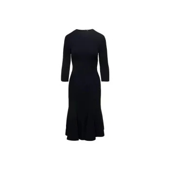 Stella McCartney Long Sleeved Midi Knitted Flared Dress