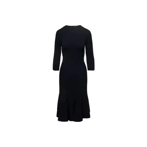 Stella McCartney Long Sleeved Midi Knitted Flared Dress