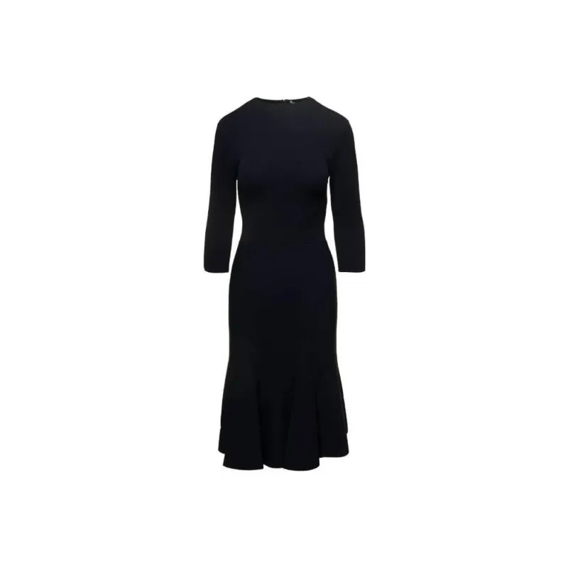 Stella McCartney Long Sleeved Midi Knitted Flared Dress-0