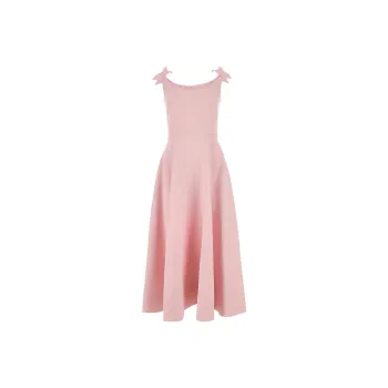 Valentino Straight Hem Sleeveless Midi Dress