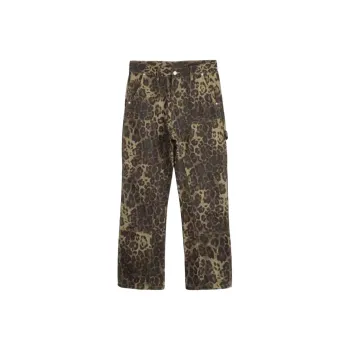 NHZN Jeans Unisex Leopard Print