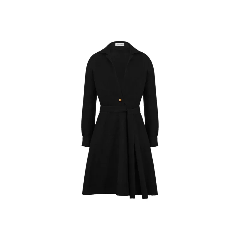 DIOR Long Sleeved Dresses Women's Black-0