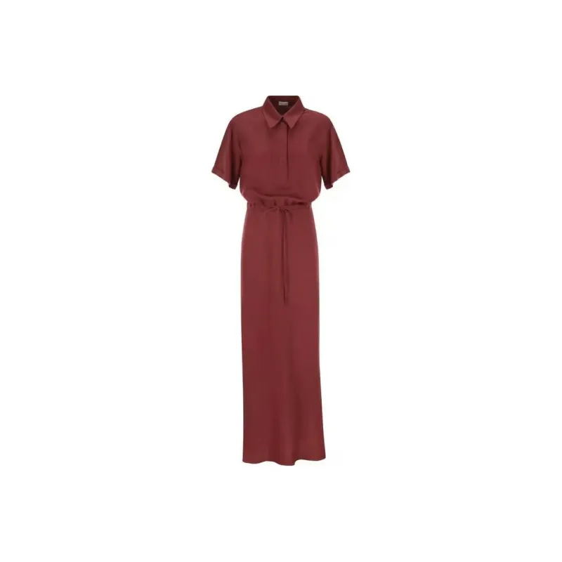 Brunello Cucinelli Drawstring Waist Maxi Dress-0
