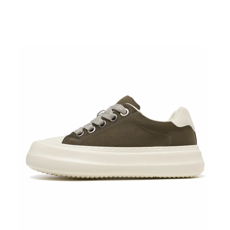 CEDAR HAN Anti Slip And Wear Resistant Height Increasing Low Top Canvas Shoes Men's-5