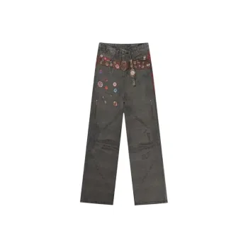 HUINIAN Jeans Women's Black Gray Color