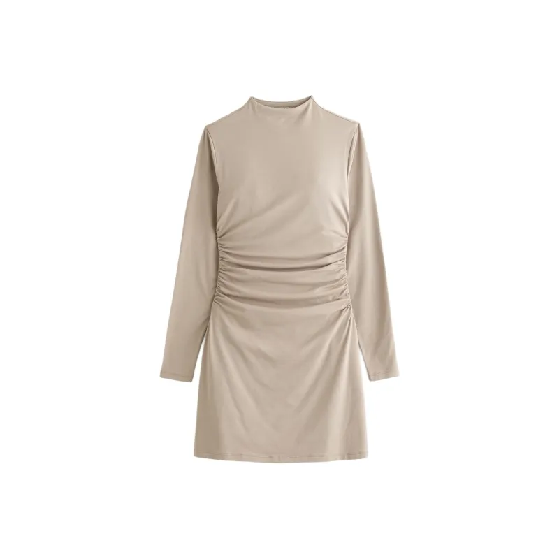 Abercrombie＆Fitch Long Sleeved Dresses Women's Taupe-0