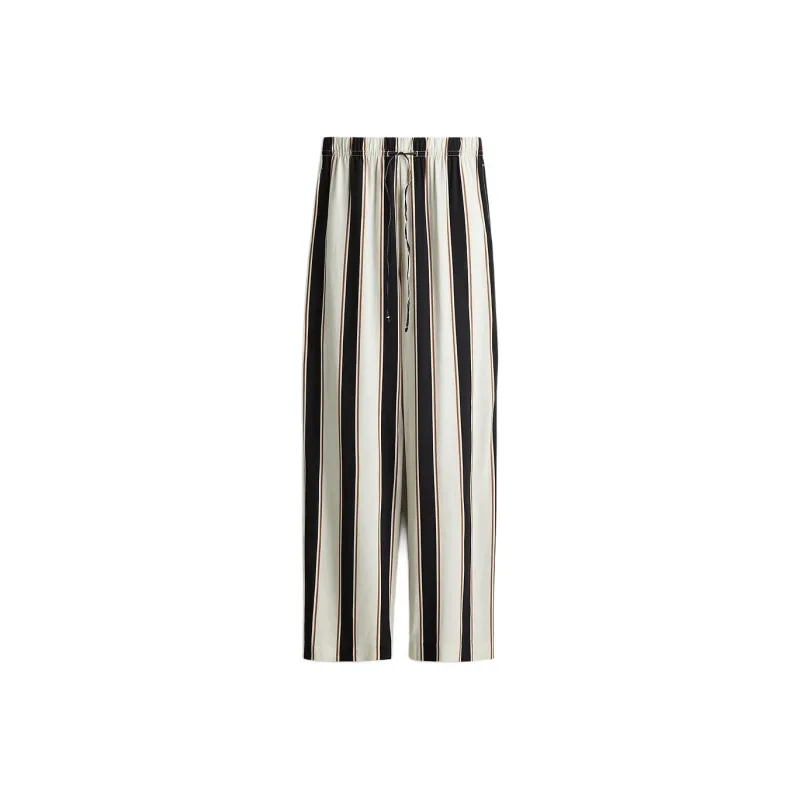 H&M Casual Pants Women's White/Stripes-0