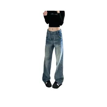 BENGEN Jeans Unisex Crackle Light Blue