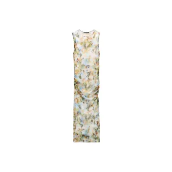 ZARA Sleeveless Dress Women's Blue