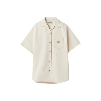 MIU MIU SS24 Short Sleeved Dresses Women's Beige